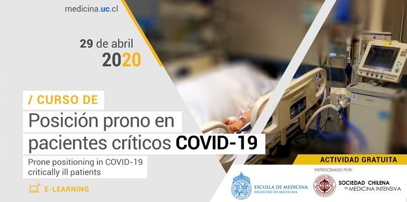 Curso gratuito de posición prono en pacientes críticos con COVID-19 de la PUC