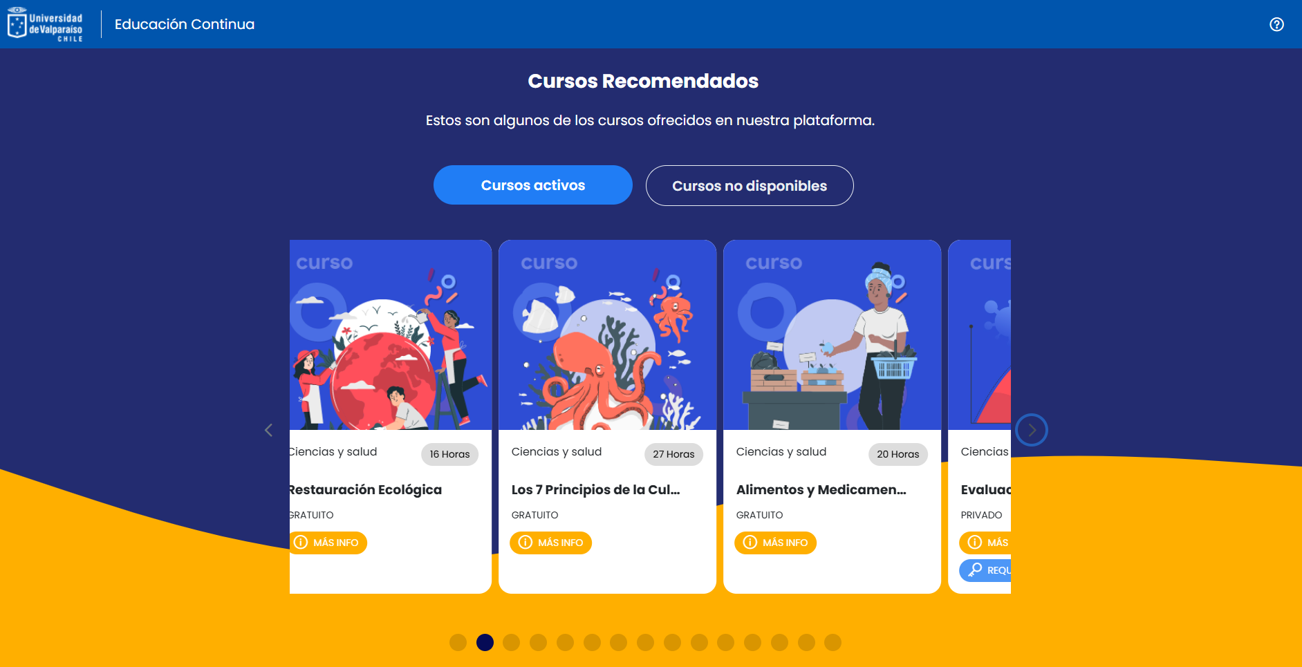 Cursos gratis Universidad de Valparaíso