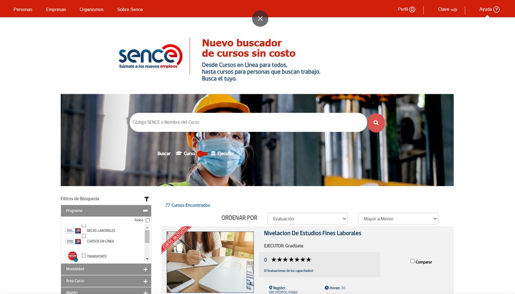 Buscador Cursos SENCE